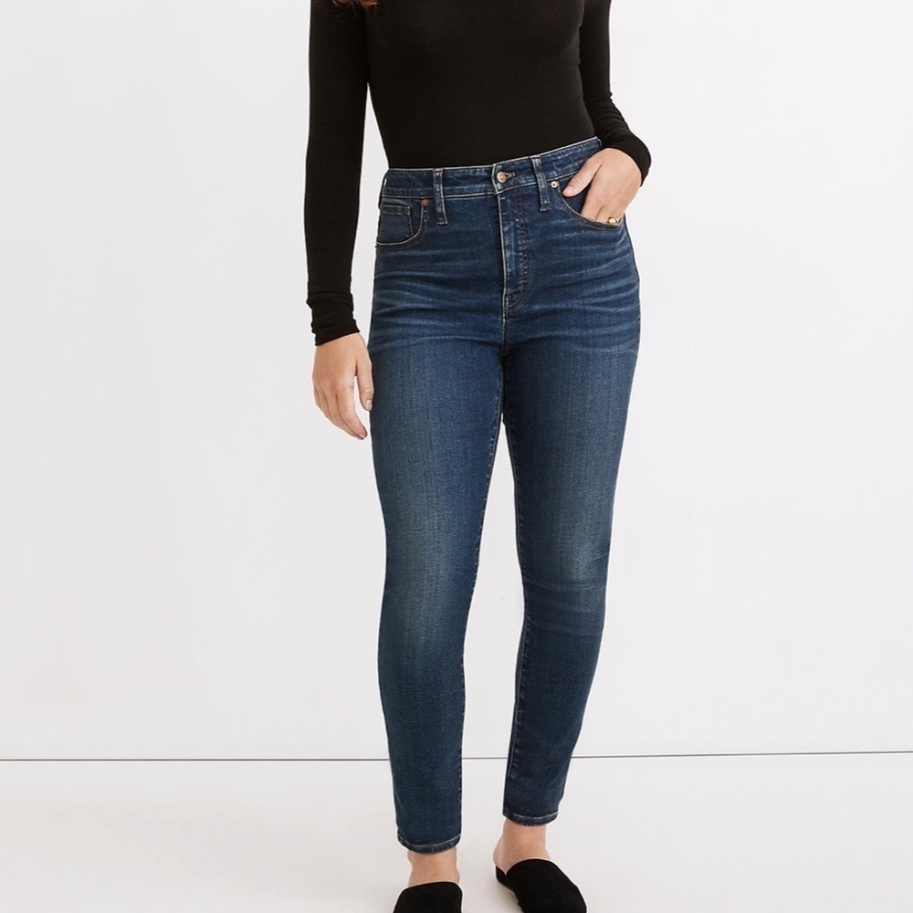 Madewell curvy high rise skinny jeans lanette wash
